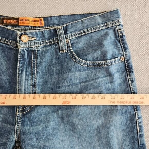 Rock & Roll Denim® Men's Raised Denim Stackable Dark Jeans BMTBD03103 Western - Picture 12 of 16